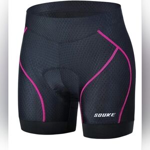 Nwt SOUKE Eco-Daily Cycling Shorts Women's 3D Padded Bicycle Bike Biking Short